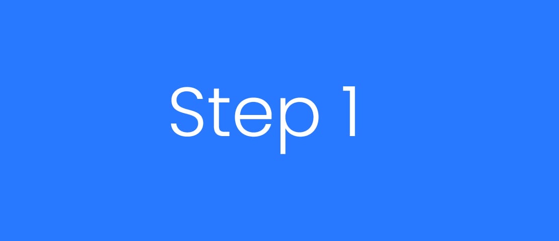 Step 1 One Blue