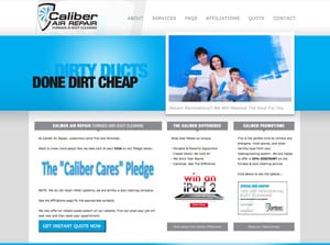 Web Design for Caliber Air Repair