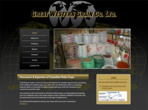 web design for great western grain SK