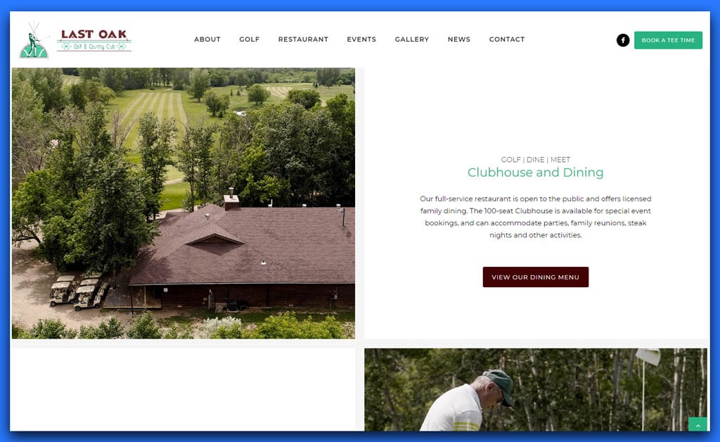 Last Oak Golf Website