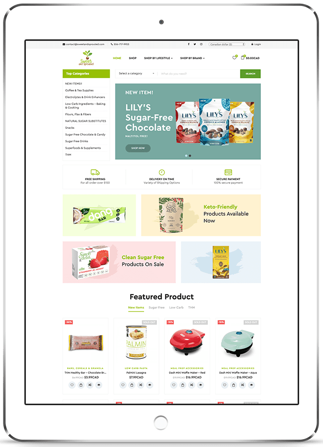 Sweet & Sprouted Ecommerce