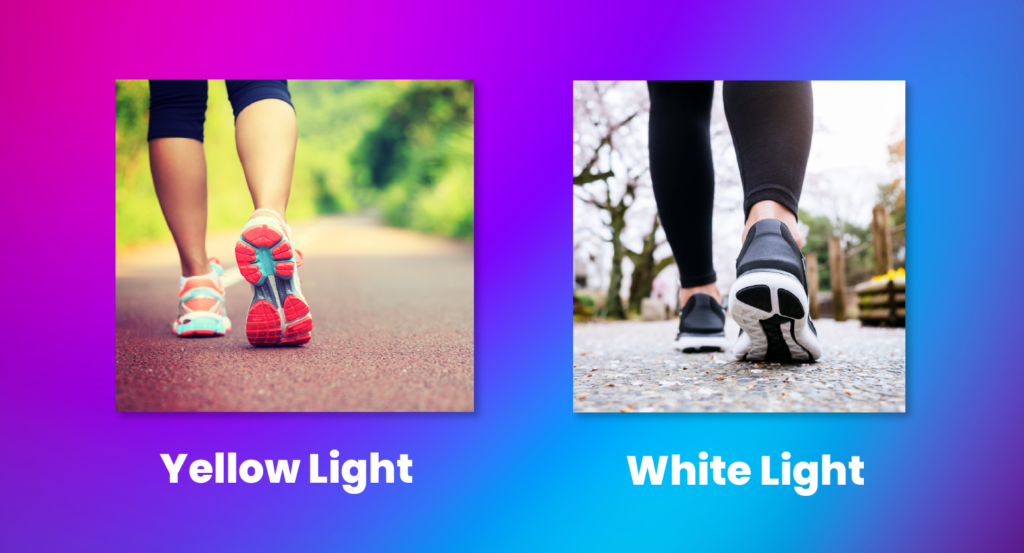 Light Colors Yellow Light vs White Light