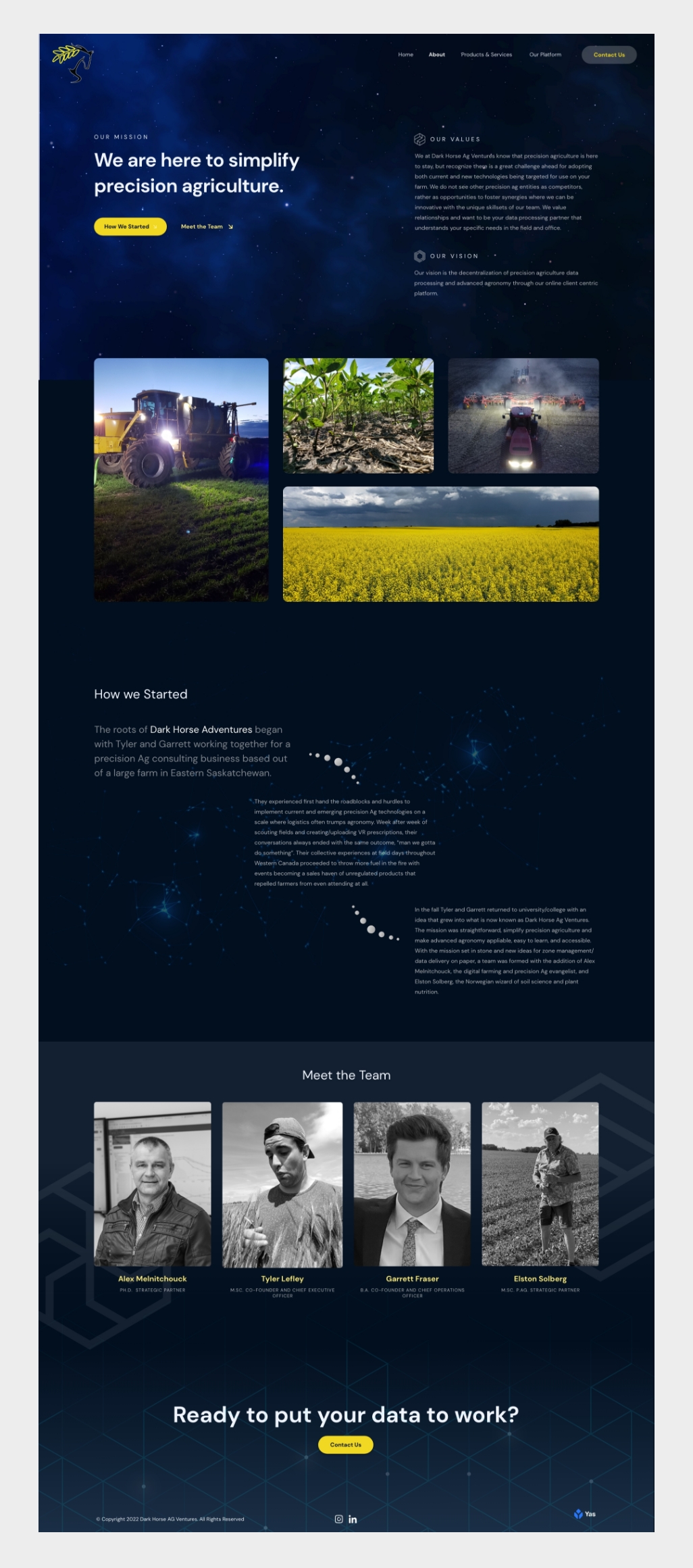 about page mockup